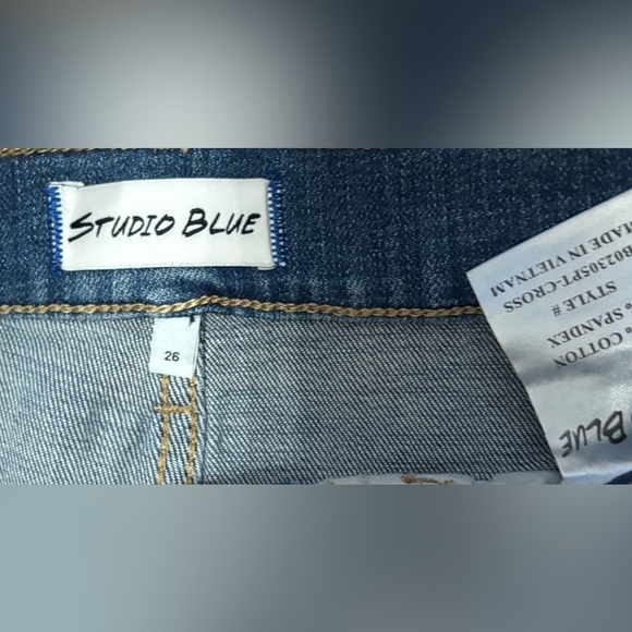Studio Blue Distressed High Rise Denim Shorts | NWT - Picture 2 of 5